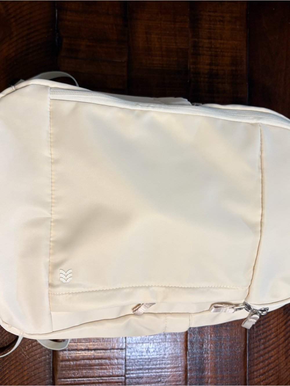 Women's Cream Backpack with Minimalist Design